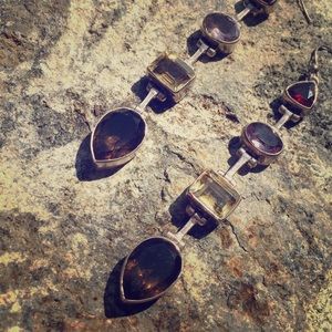 Silver & crystal earrings